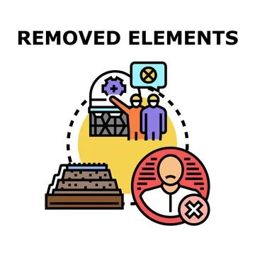 Removing elements and people from a process or project イラスト素材
