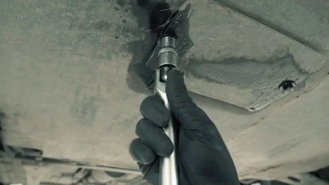 Removing engine protection Stock Footage 138633073