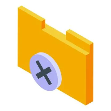 Removing folder with delete button, data loss prevention Stock Illustration