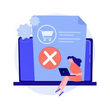 Removing goods from basket vector concept metaphor. Stock Illustration