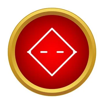 Removing item concept with diamond button icon Stock Illustration