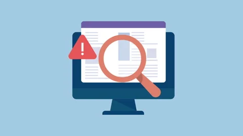 Removing malware from the website, Malware detection 2d with Alpha Matte Stock Footage 335607869