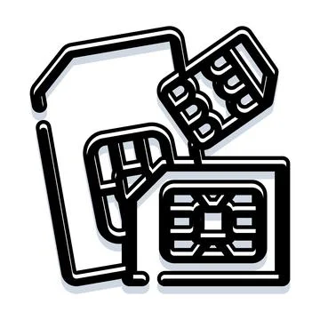 Removing micro subscriber identity module from mobile device イラスト素材
