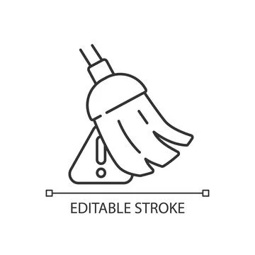 Removing mistakes tool linear icon Illustrazione stock