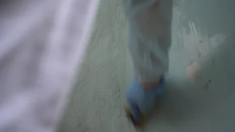 Removing mold from walls Stock Footage 100471049