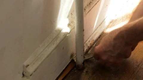 Removing Moulding Stock Footage 89298243