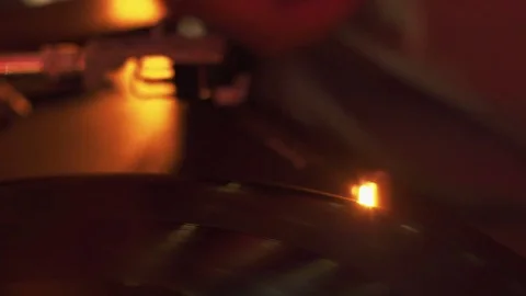 Removing the needle from vinyl Stock Footage 78630110