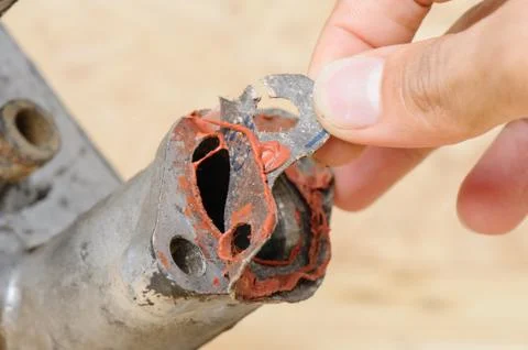 Removing old gasket Stock Photos