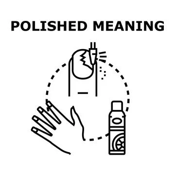 Removing old nail polish using electric drill machine Ilustração Stock