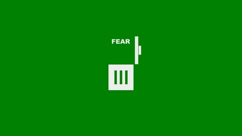 Removing or Getting Rid of Fear Concept - Green Screen Stock Footage 333582635