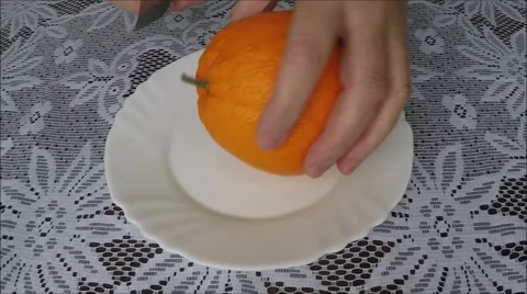 Removing orange peel Stock Footage 45980835