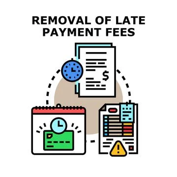 Removing overdue payment fees concept vector illustration Stock Illustration