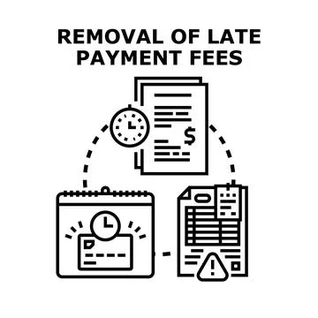 Removing overdue payment fees concept vector illustration Stock Illustration