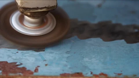 Removing paint 02 Stock Footage 249293932
