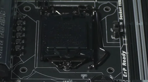 Removing The Plastic CPU Cover Stock Footage 36296731
