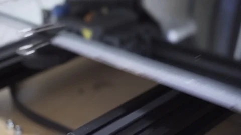 Removing ready 3D printed object from 3D Printer bed. Stock Footage 112044764