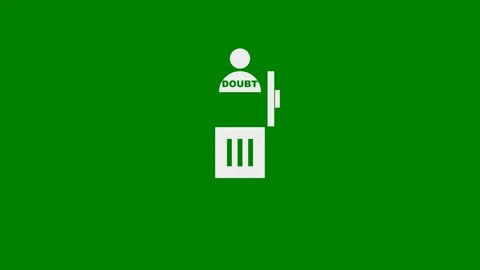 Removing Self-Doubt from Life - Green Screen, Arial Hevey Font Stock Footage 333518056