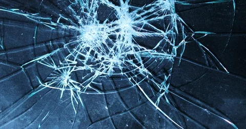 Removing shattered glass screen Stock Footage 87762223