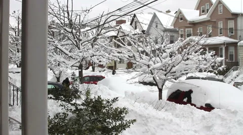 Removing Snow HD Video stock 41268749