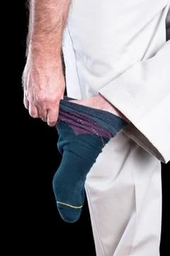 Removing socks Stock Photos