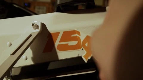 Removing stickers from the car surface Stock Footage 127205988