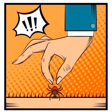 Removing the tick Illustrazione stock