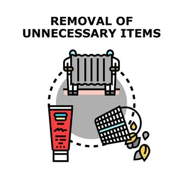 Removing unnecessary items concept vector illustration Stock Illustration