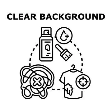 Removing unwanted messy background elements from content Stockillustratie