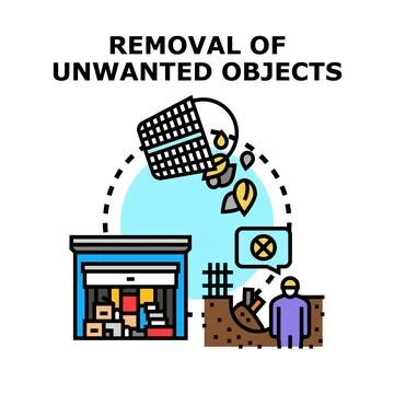 Removing unwanted objects and clutter from household Stock Illustration
