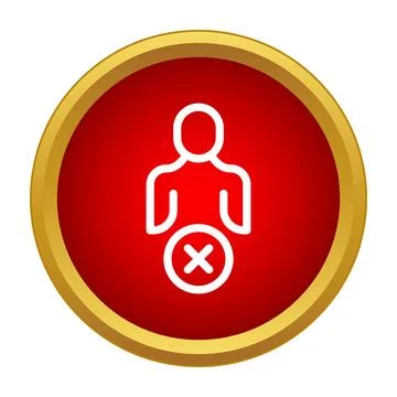 Removing user account from online system icon Stock Illustration