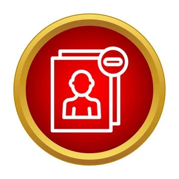 Removing user account profile with delete icon Illustrazione stock