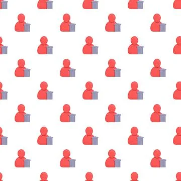 Removing user account profile or deleting data pattern Stock Illustration