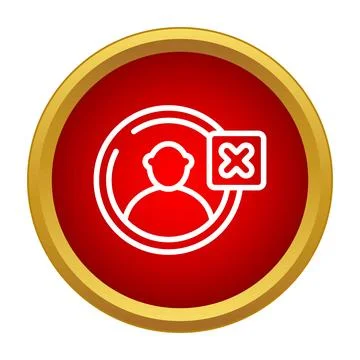 Removing user or blocking contact icon concept Stock Illustration