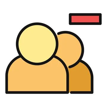 Removing user or member from group icon Stock Illustration