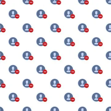 Removing user profile icons seamless pattern background Stockillustratie