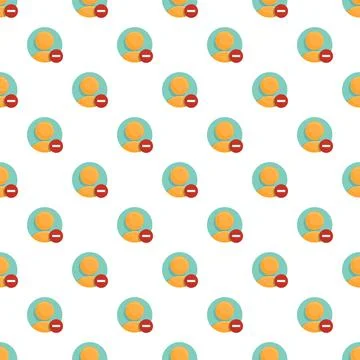 Removing user profile online internet account pattern Stock Illustration