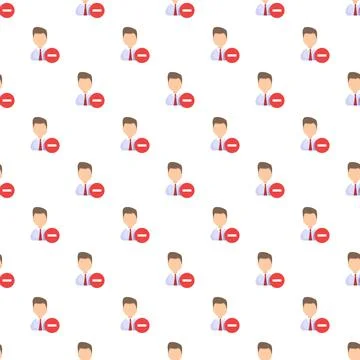 Removing user profile pattern for account deletion concept Stock Illustration