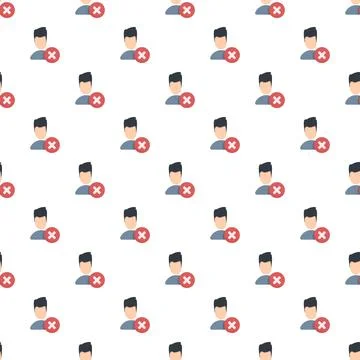 Removing user profile pattern for account deletion concept Stock Illustration