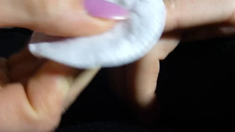 Removing varnish from the nails Stock Footage 102131049