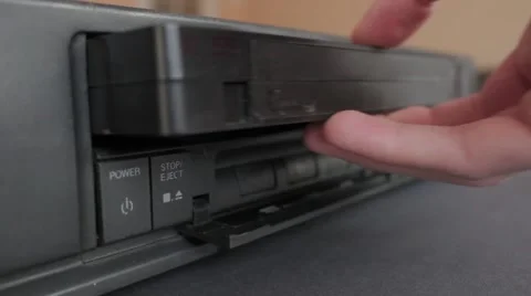 Removing a VHS Tape from a VCR Player. Sound included. Flat Picture Profile Stock Footage 56480145