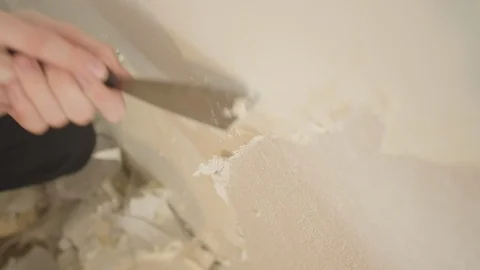 Removing Wallpaper Stock Footage 103960367