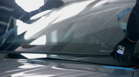 Removing the windscreen Stock Footage 36469090