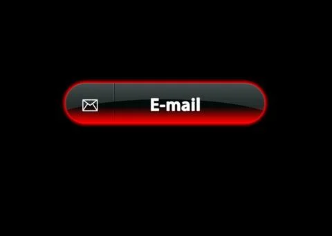 Ren neon button e-mail Stock Illustration