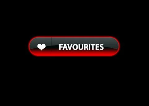 Ren neon button favourites Stock Illustration