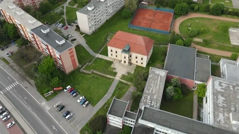 Renaissance castle in the city Stock Footage 232370282