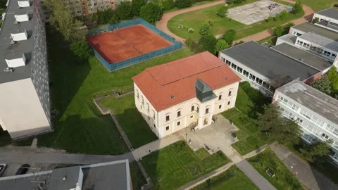 Renaissance castle in the city Stock Footage 232370532