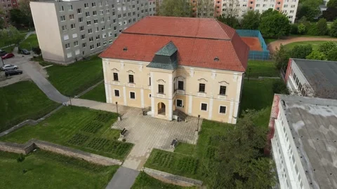 Renaissance castle in the city Stock Footage 232371212