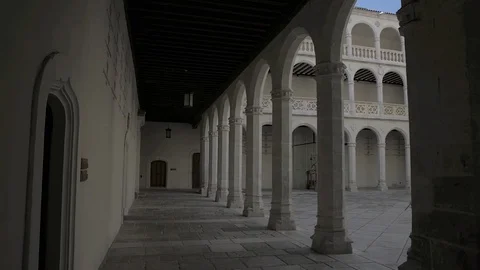 Renaissance courtyard of the Palace of .. Stock Footage 73952924