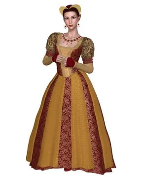 Renaissance Princess Stock Illustration