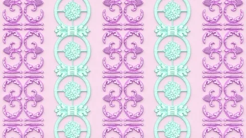 Renaissance retro antique vintage pattern, victorian elegant damask background Stock Footage 171811063